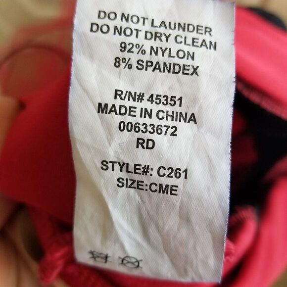 💃Girls Red & Black Lace, Velvet and Tulle Dance Costume Size CME💃 - Picture 8 of 8